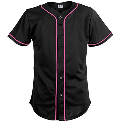 Pullonsy Camiseta de béisbol negra personalizada para hombre co