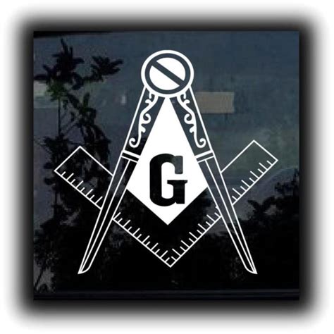 Masonic Mason Square Vinyl Decal Stickers