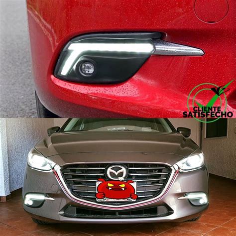 Biseles LED DRL Diseño T Mazda 3 2017 2018