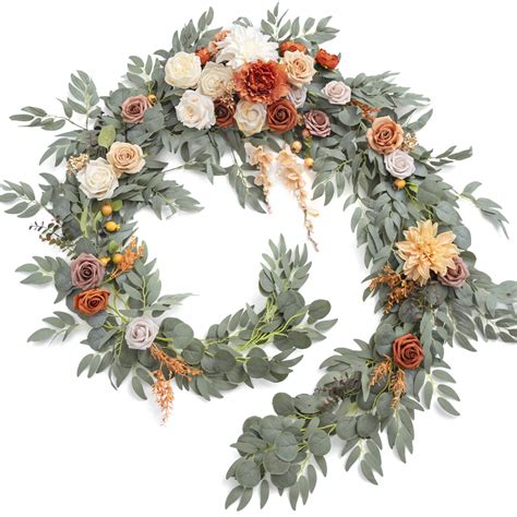 Buy Ling S Moment Ft Eucalyptus And Willow Leaf Garland With White