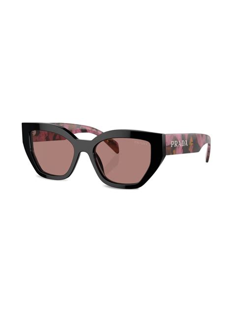 Prada Eyewear Logo Lettering Cat Eye Sunglasses Farfetch