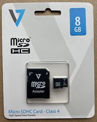 8GB Class 4 Micro SDHC Card + Adapter, Support 4K UHD video, New Sealed ...