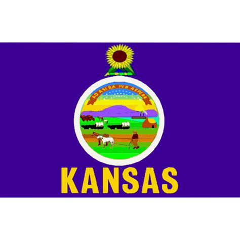 Vector graphics of flag of Kansas | Free SVG