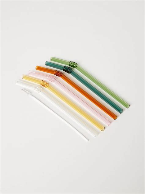 Hay Sip Straws Set Of 6 Hays Borosilicate Glass Straw