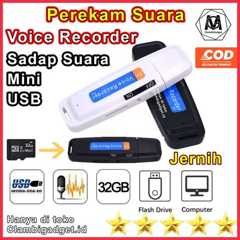 Jual Perekam Suara Usb Recorder Perekam Suara Tersembunyi Alat Sadap