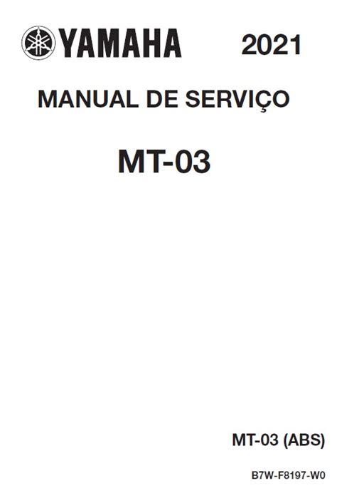 Manual De Servi O Yamaha Mt Mt Abs Mecanicando