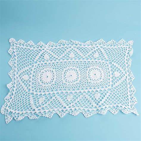 White Crocheted Doily Table Runner Crochet And Lace Doilies Home