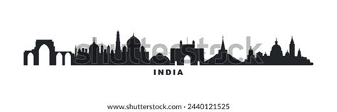 India Country Skyline Cities Panorama Vector Stock Vector (Royalty Free ...