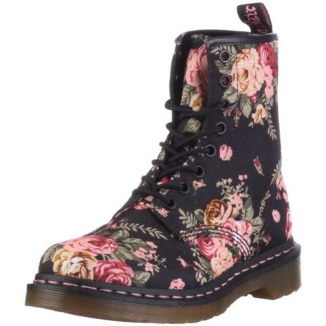 Dr Martens Women S Re Invented Victorian Print Lace Up Boot Black