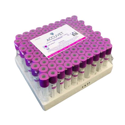 Kit 100 Tubo Coleta Sangue Vácuo Edta K3 4mL 13x75mm Roxo Submarino