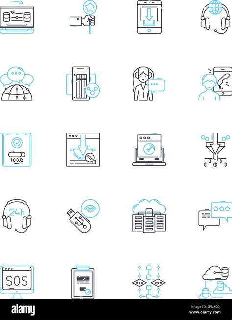 Professional Development Linear Icons Set Growth Education