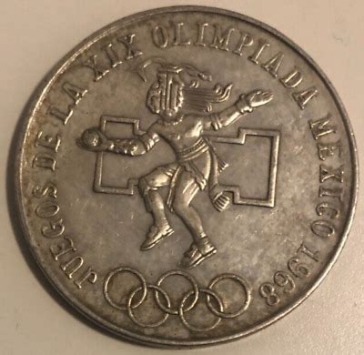 Mexico Pesos Juegos De La Xix Olimpiada Mexico Ley Silver