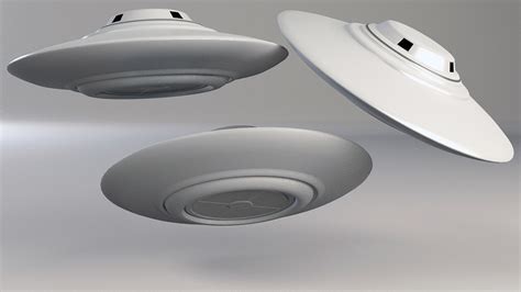 Ufo Classic Flying Saucer Vray 3D Model Max Obj 3ds Fbx Dxf Dwg