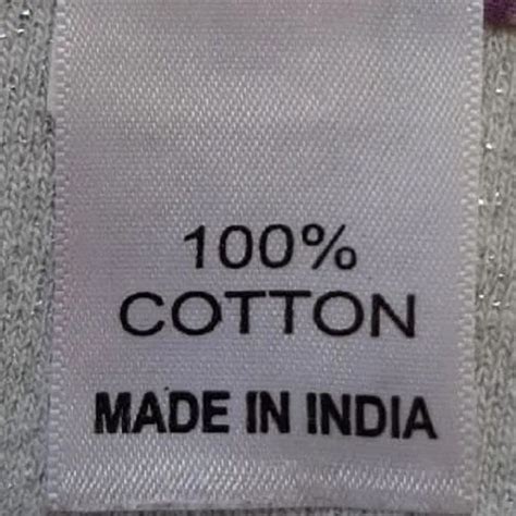 Washable White Wash Care Labels For Jeans Packaging Type Packet At