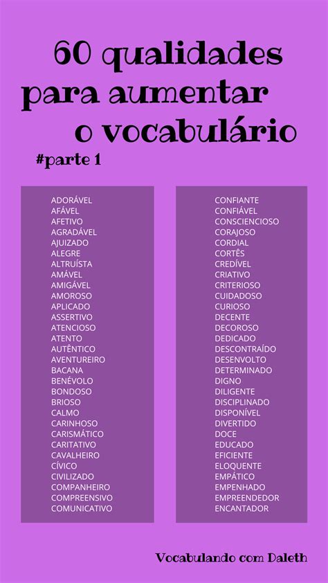 140 qualidades para aumentar seu vocabulário