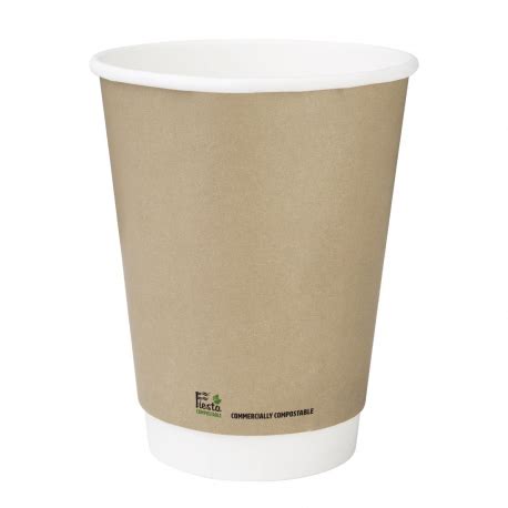 Fiesta Compostable Coffee Cups Double Wall Ml Pack Of