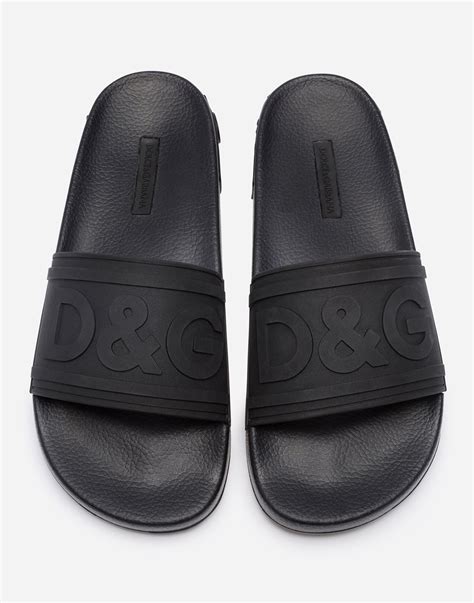 Womens Slides And Mules Dolceandgabbana Rubber Beachwear Sliders