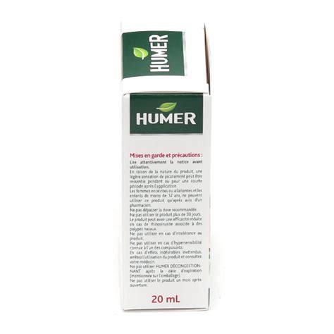 Humer D Congestionnant Rhume Spray Nasal Nez Bouch