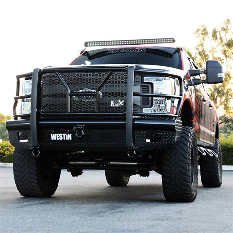 Westin® Ford F 250 2017 Hdx™ Bandit Full Width Blacked Front Hd Bumper With Grille Guard