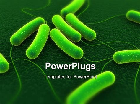 PowerPoint Template: Close-up of bacteria sample in background (2741)