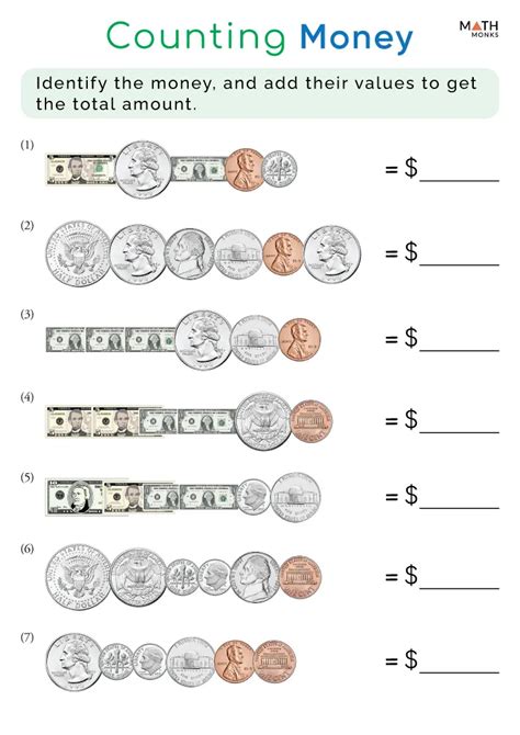 Counting Money Worksheets Math Monks