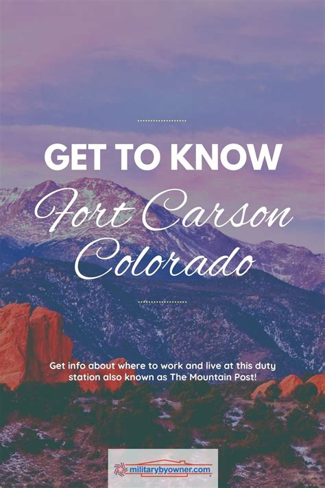 Get To Know Fort Carson Colorado