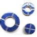 Bullseye Ceramic Tiles Delphinium Blue Ceramic Semi Circles Mosaic