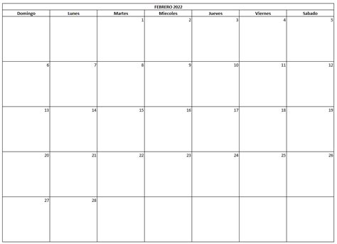 Calendario 2022 Excel Editable Y En Pdf
