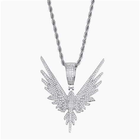 2025 Wholesale New Eagle Pendant White Gold Feelstylejewelry
