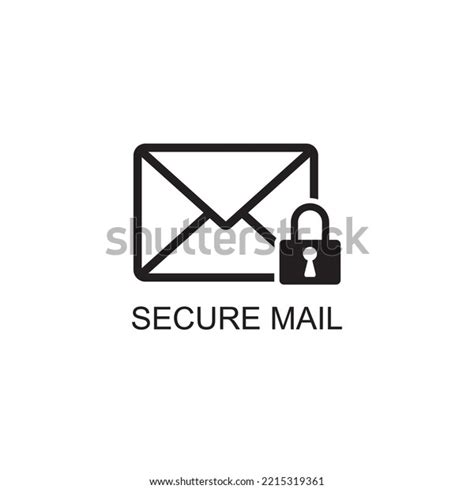 Secure Mail Icon Security Icon Stock Vector Royalty Free 2215319361