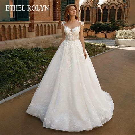 Ethel Rolyn A Line Wedding Dresses For Women Delicacy Appliques