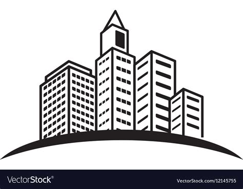 City Building Icon Image Royalty Free Vector Image