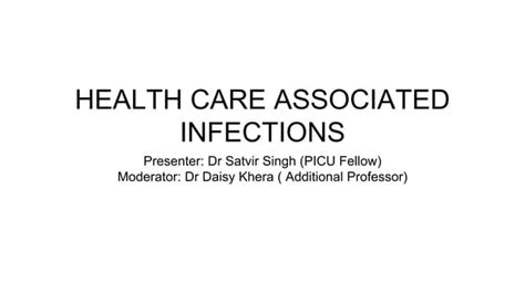 Health Care Associated Infections Ppt