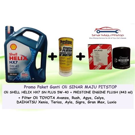 Jual Paket Ganti Oli Mobil Daihatsu Gran Max Luxio Shell Helix Hx