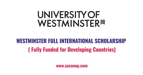 Westminster International Scholarships for Developing Countries ...