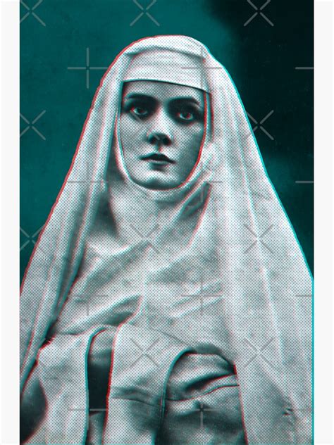 Nun Artwork Gothic Religious Iconography Sticker For Sale By Bellatrixdesign Redbubble