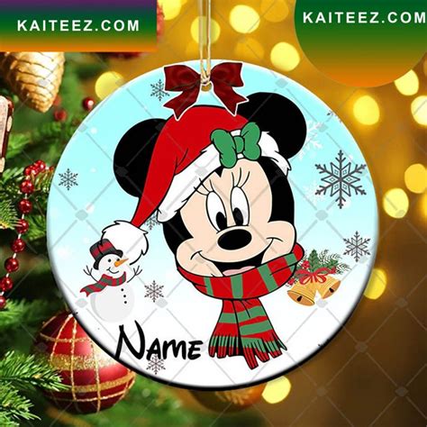 Personalized Mickey Mouse And Minnie Mouse Disney Christmas Ornament ...