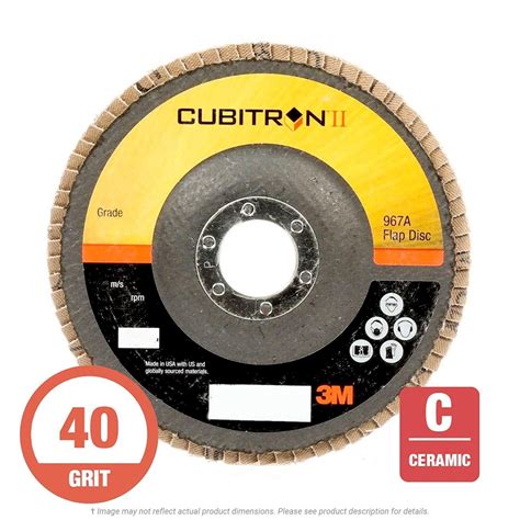 5 X 7 8 3M Cubitron II Flap Disc 967A T29 40 Grit 10 Per Box K