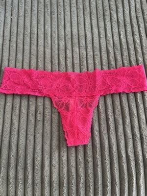 Womens Victorias Secret PINK Hot Pink Thong Panties Size XS EBay