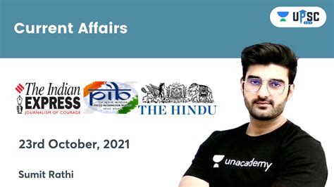 Daily Current Affairs In Hindi By Sumit Rathi Sir Rd October