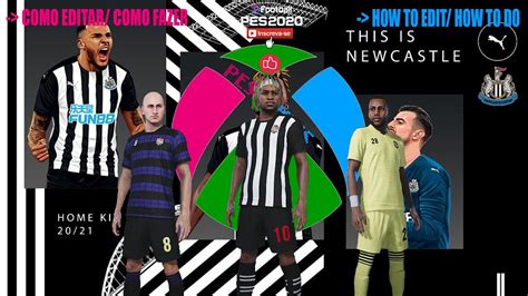 Como Editar Newcastle United Kits Pes Youtube