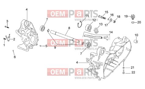 Minarelli My Kj Hossz Fekv L Gh T Engine Central Crank Case