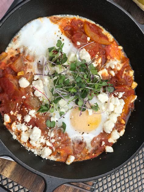 Presented In A Cast Iron Vessel Etabli S Israeli Inspired Shakshuka Is