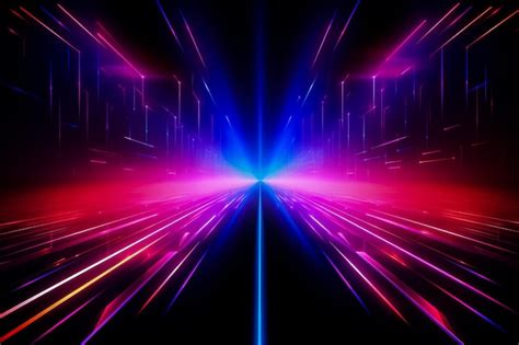 Premium Photo Futuristic Technology Color Lines Background With Light