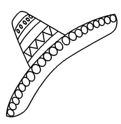 Mexican Sombrero Coloring Page at GetColorings.com | Free printable ...