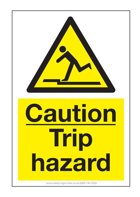 Trip Hazard Signs Poster Template