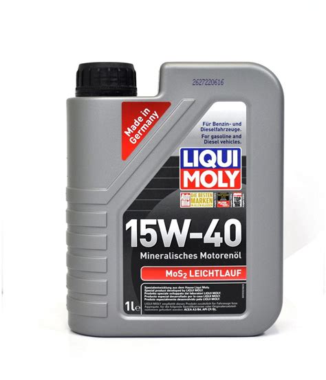Моторное масло LIQUI MOLY MoS2 Leichtlauf 15W40 с молибденом 1L купить ...