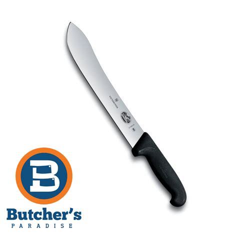 Butchers Victorinox Fibrox Black Bullnose Round Tip Knife 36cm