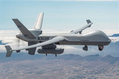 MQ 9A Flies With REAP Pod Which Provides Communications Infrastructure