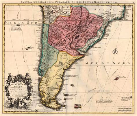 Antique Map Of Southern South America By Covens Mortier Sanderus